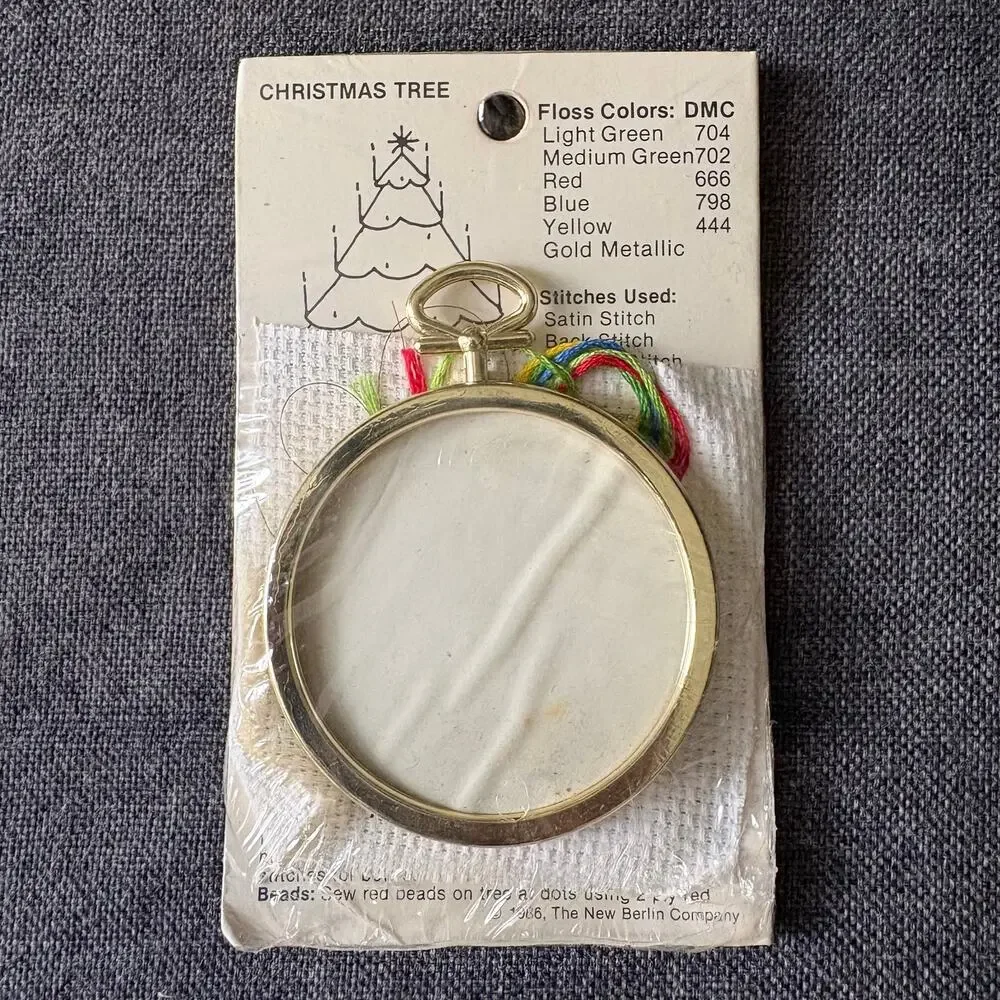 Christmas Tree Christmas Ornament Vintage Counted Embroidery Kit by New Berlin